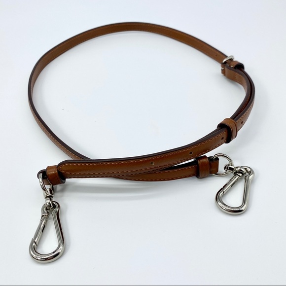 COACH TAN LEATHER SILVER HARDWARE CROSSBODY BAG STRAP ADJUSTABLE - Picture 4 of 4